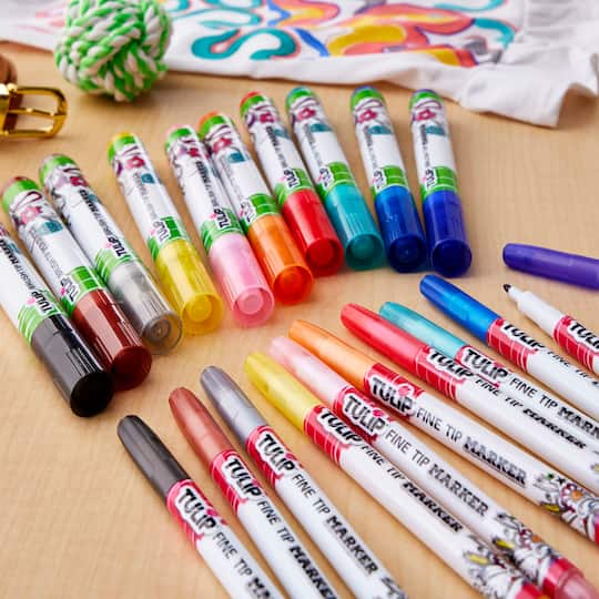 Tulip® Ultimate Fabric Markers Rainbow, 24 Pack